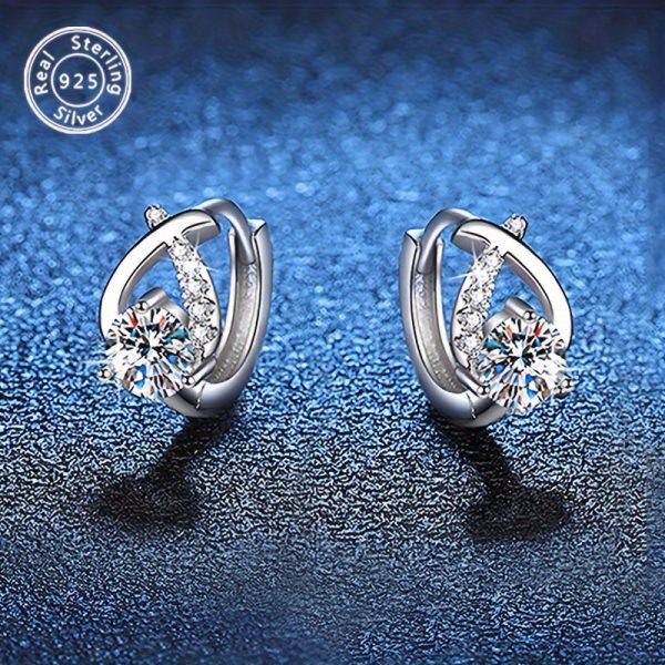 Elegant 0.5 Carat Moissanite Stud Earrings in 925 Sterling Silvery - Perfect for Daily Wear, Parties & Gifts | BLOVEMEE - Image 4