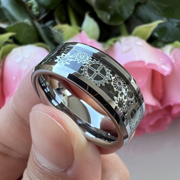1pc Exquisite Punk Gear Stainless Steel Ring - Durable, Edgy Fashion Accessory for Men - Perfect Gift for Party, Banquet, Holiday, Birthday, Anniversary Celebrations - Image 2