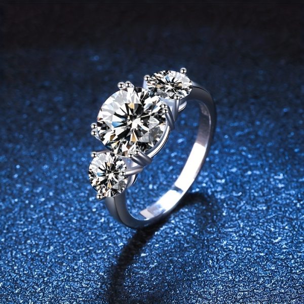 Sparkling Moissanite Engagement Ring - S925 Sterling Silver with Timeless Romance - Ideal Valentines Day Couples Gift in Luxury Box - Image 7