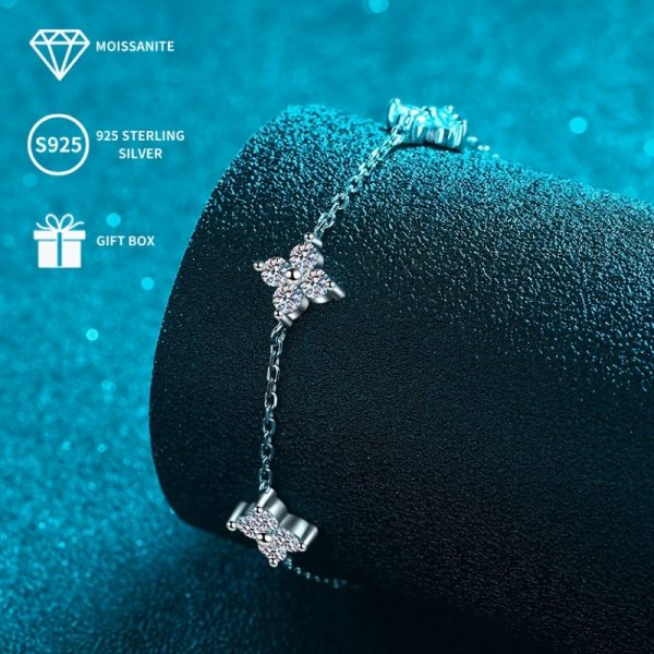 S925 Sterling Silver Moissanite Hexagonal Star Bracelet: Perfect for Mother's Day, Valentine's Day, Travel, Vacation, Birthday Parties, and Family Banquets - Image 7