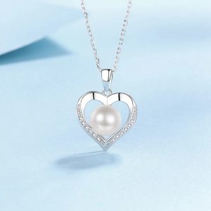 3.6GFreshwater Pearl1pc Freshwater Pearl Original Pendant, Cute Gift, Heart Wedding Necklace for Women, Exquisite Banquet Party Holiday Birthday Wedding Anniversary Gift Souvenir Gift, Unique Accessories