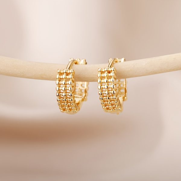 Vintage Leisure Style Stainless Steel Simple Glossy Hoop Earrings for Women Daily Casual Wear - Image 7