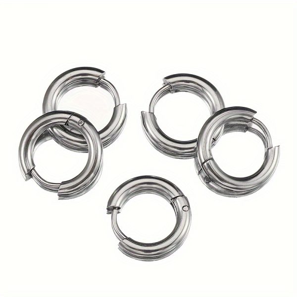 10pcs Golden Round Circle Pendant Buckle Stainless Steel Small Hoop Earrings - Durable, Hypoallergenic, and Versatile DIY Jewelry Making Supplies for Crafting Unique Earrings - Perfect for Jewelry Makers, Crafters, and Fashion Enthusiasts - Image 13