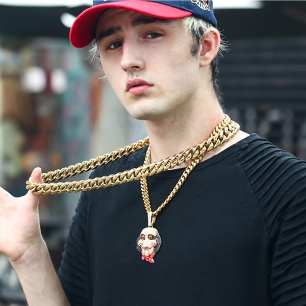 2pcs Thick Hip Hop Jewelry Set - Stainless Steel Cuban Link Chain Necklace and Bracelet for Men - 14MM Buckle, Durable, Shine Finish, Fashionable - Image 7