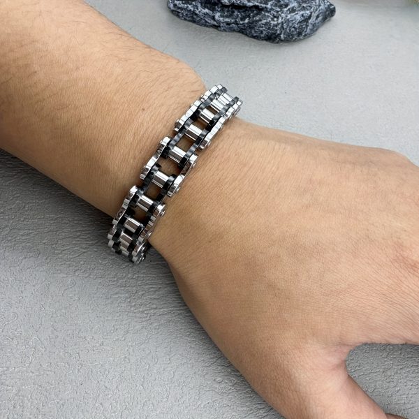 1pc Punk Rock Stainless Steel Mens Bracelet - Stylish & Durable Cool Link Chain Jewelry for Trendsetters - Image 15