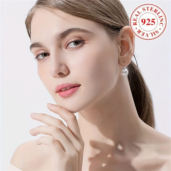 Luxurious Freshwater Pearl Dangle Earrings - Hypoallergenic Sterling 925 Silver, Simple Elegant Style, Perfect for Banquet and Daily Wear, Comfortable to Wear, Nickel-Free, Lead-Free, Long-Lasting Shine - Image 7