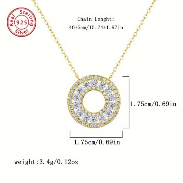 Elegant 925 Sterling Silvery Moissanite Necklace - Luxurious & Versatile, Perfect for Weddings, Gifts & Everyday Glamour - Image 4