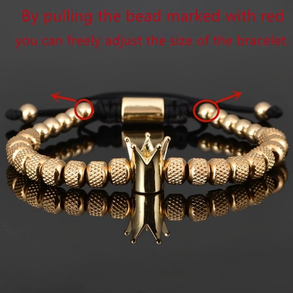 1pc Stainless Steel Love Knot Bracelets for Couples - Fashionable Adjustable Design, Hypoallergenic & Durable, Perfect Symbol of Unity for Anniversaries, Gifts - Image 3