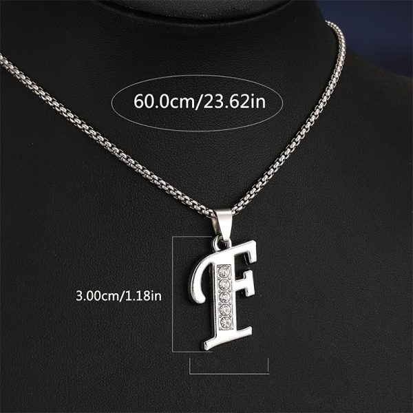 1pc Stylish Stainless Steel Initial Pendant Necklace - Personalize with 26 Letters - Perfect Holiday or Birthday Gift for Her - Image 9