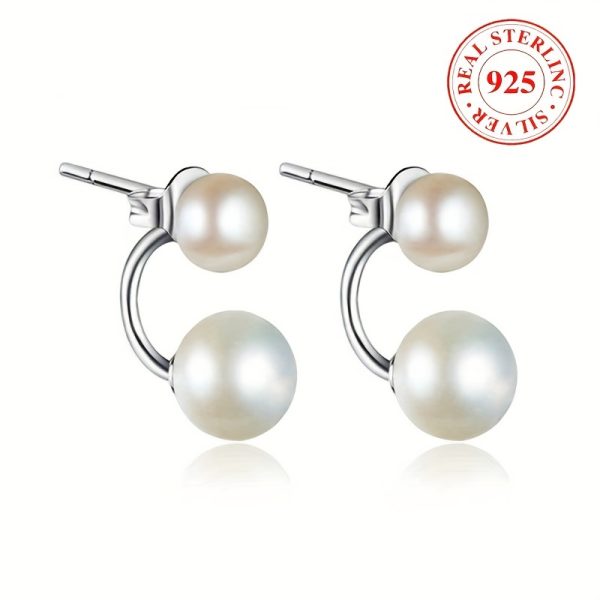 Elegant Freshwater Pearl Stud Earrings - Hypoallergenic 925 Sterling Silver, Delicate Vintage Style, Durable, Comfortable, Perfect for Sensitive Skin, Everyday Wear, and Special Occasions