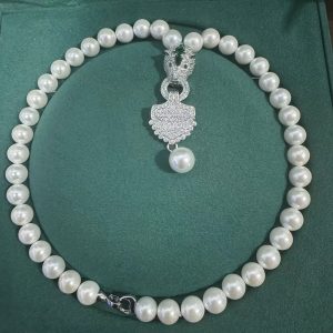 Elegant Vintage-Inspired Shell Bead Necklace - S925 Silvery, Perfect For Birthdays, Anniversaries & Graduation Gifts (Gift Box Varies)