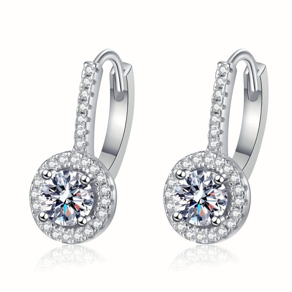 1pair S925 Egg-shaped Moissanite Earrings, Banquet Party Ear Jewelry, With Gift Box - Image 4
