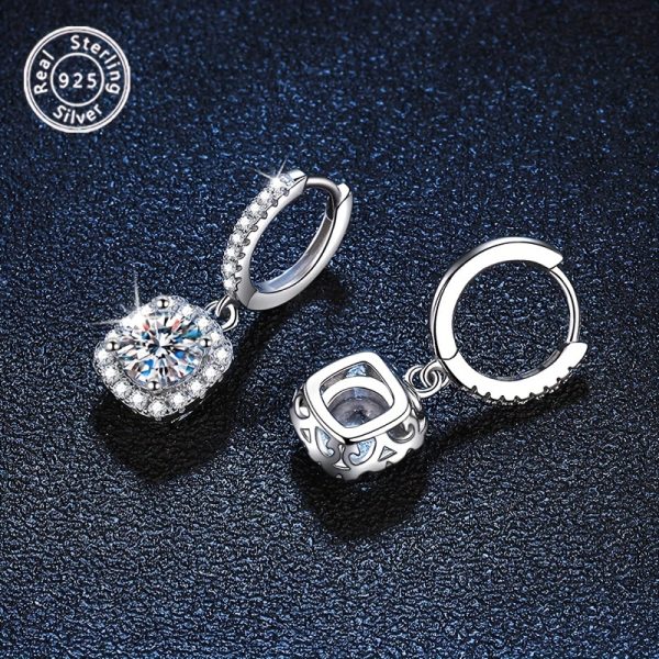 Elegant 0.5 Carat Moissanite Stud Earrings in 925 Sterling Silvery - Luxurious & Versatile for Parties, Vacations, and Everyday Chic - Perfect Gift for Valentine's Day, Christmas, Birthdays - Image 6