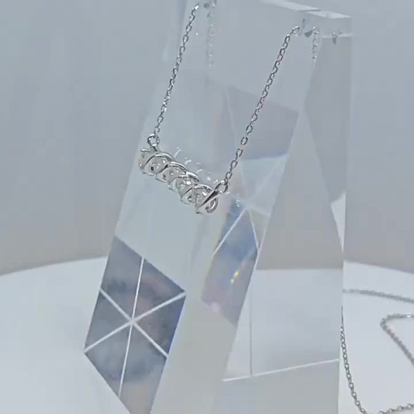 S925 Sterling Silver 1.5 Carat Moissanite Necklace Light Luxury Luxury Cold Style Men's And Women's Fashion Trend Collarbone Chain Light Luxury Niche Elegant Romantic Sweet Creative Personality Lively Fresh Simple Classic Casual Daily Wear Dating - Image 6