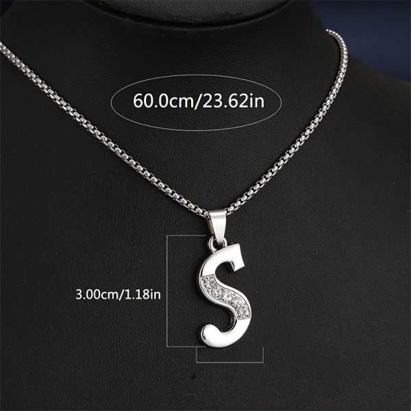 1pc Stylish Stainless Steel Initial Pendant Necklace - Personalize with 26 Letters - Perfect Holiday or Birthday Gift for Her - Image 22