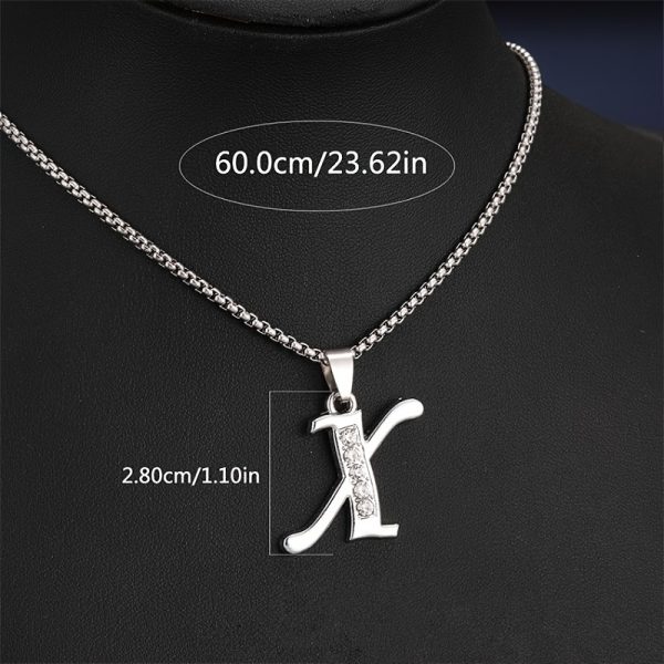 1pc Stylish Stainless Steel Initial Pendant Necklace - Personalize with 26 Letters - Perfect Holiday or Birthday Gift for Her - Image 27