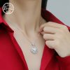 BLOVEMEE Elegant 925 Sterling Silver 5 Carat Moissanite Snowflake Pendant Necklace, Luxury Fine Jewelry for Women, Ideal for Wedding, Banquet, Anniversary, Valentine's, Christmas Gift - Image 2