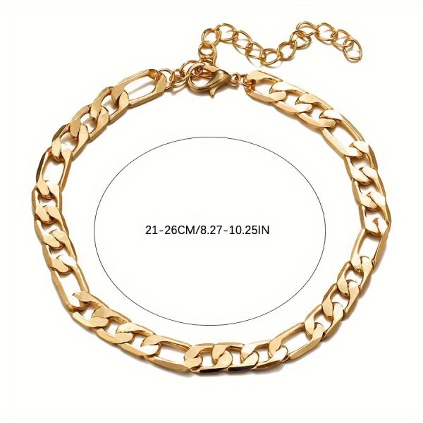 1pc Stainless Steel Chain Bracelet - Fashionably Cool Hip Hop Inspired Chain Link Design for Everyday Wear, Unisex for Men and Women, Perfect Gift for Fathers Day, Birthdays, or Any Special Occasion - Image 3