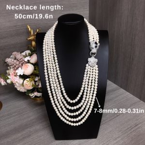 Funky Style Natural Freshwater Pearl Necklace - Perfect for Formal Events and Casual Wear