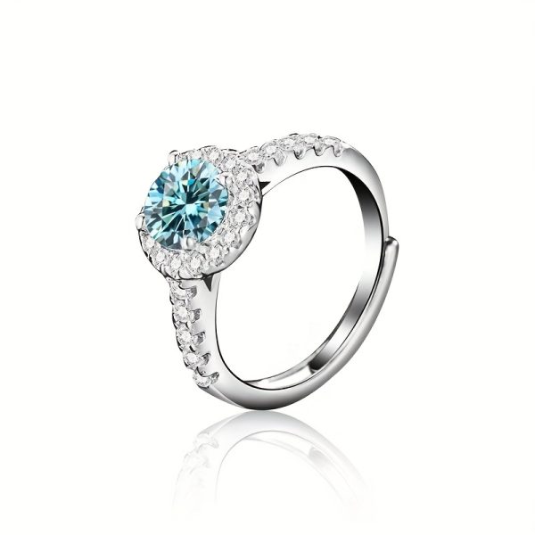 1ct Moissanite Solitaire Ring - Exquisite 925 Sterling Silver Classic Design, Perfect for Engagement, Wedding, Noble Christmas, Birthday Gift for Her, Ideal Symbol of Eternal Love - Image 15